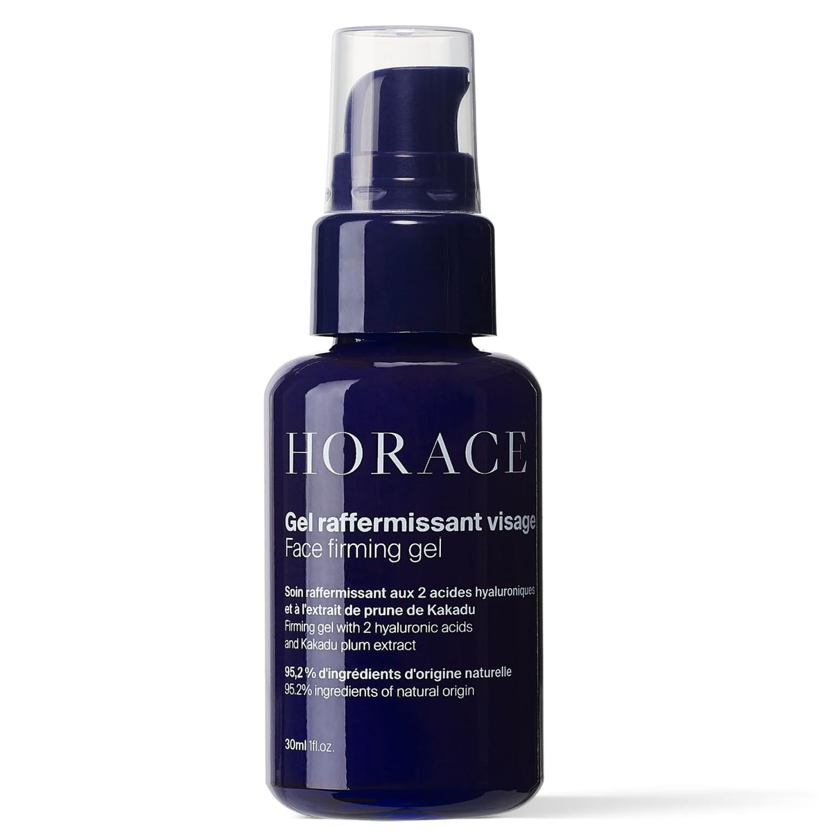 HORACE face firming gel front packaging shows compact 30 ml tube and label benefits