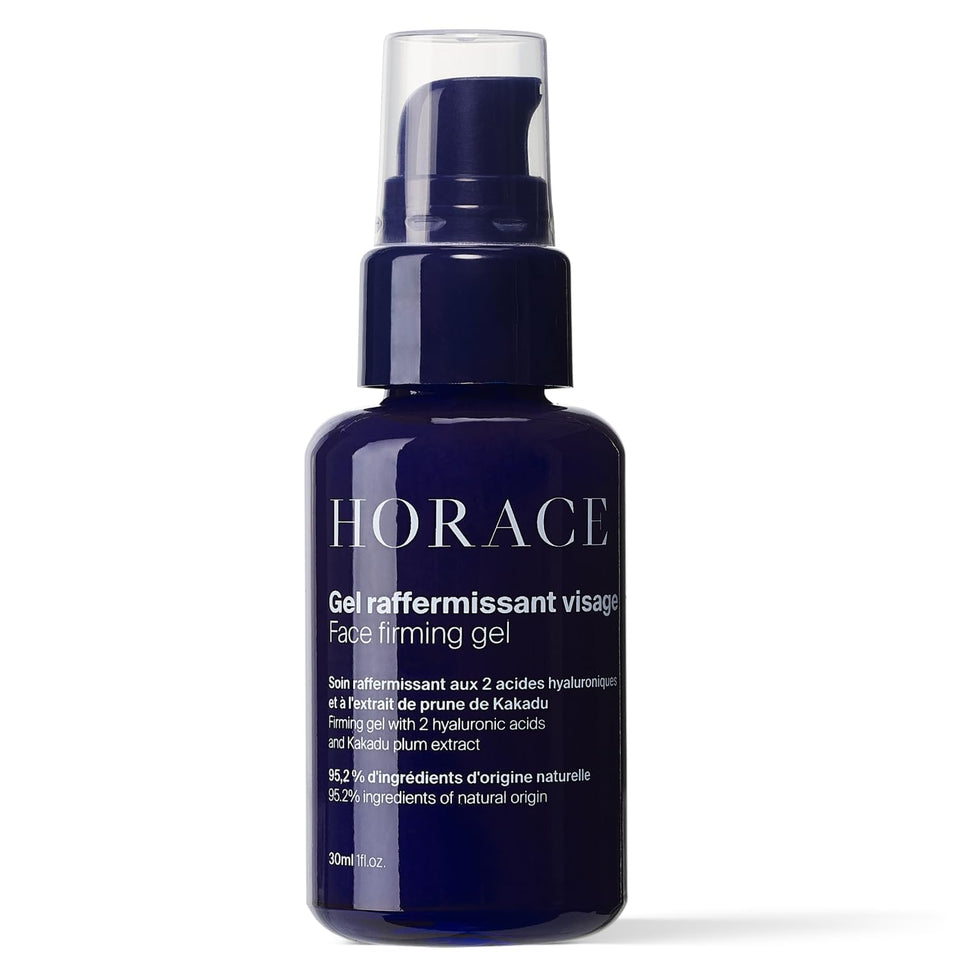 HORACE face firming gel front packaging shows compact 30 ml tube and label benefits
