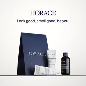 HORACE with blue everlasting flower ingredient emphasizing soothing properties