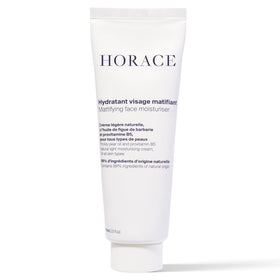 HORACE front packaging shows clean matte tube, highlighting travel-friendly benefit