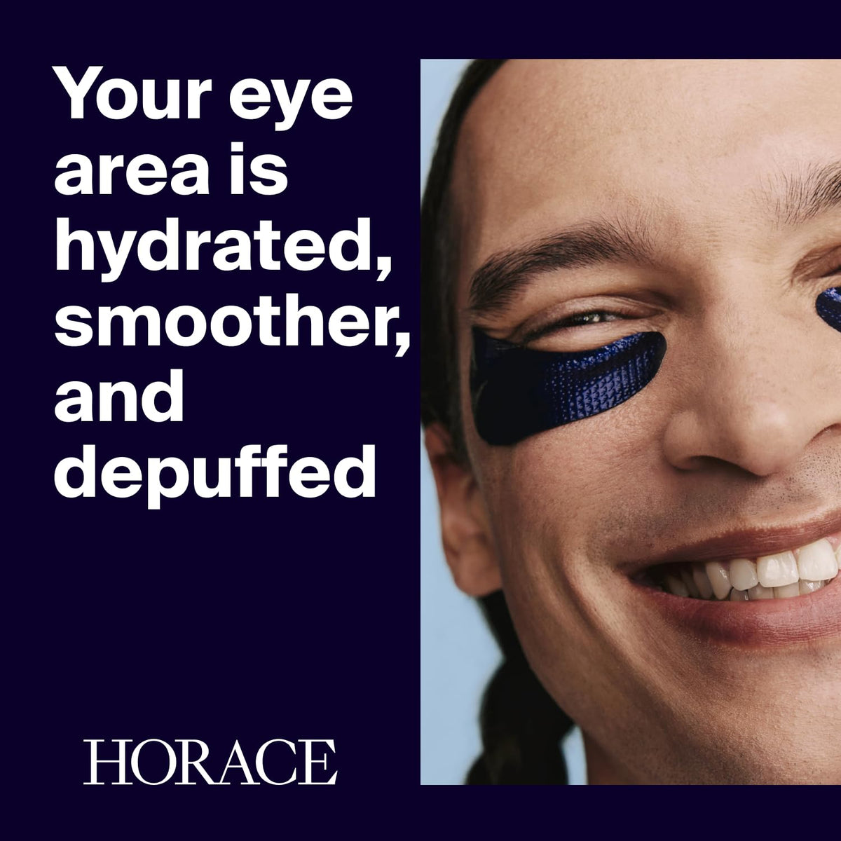 HORACE hydrogel patch close-up texture highlighting cooling hydration