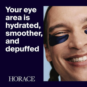 HORACE hydrogel patch close-up texture highlighting cooling hydration