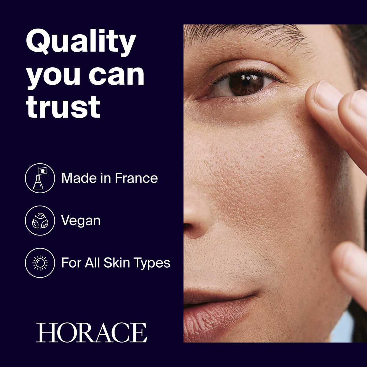 HORACE removed patches with gel residue illustrating nourishing moisture
