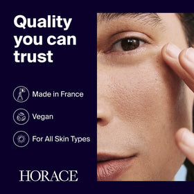 HORACE removed patches with gel residue illustrating nourishing moisture