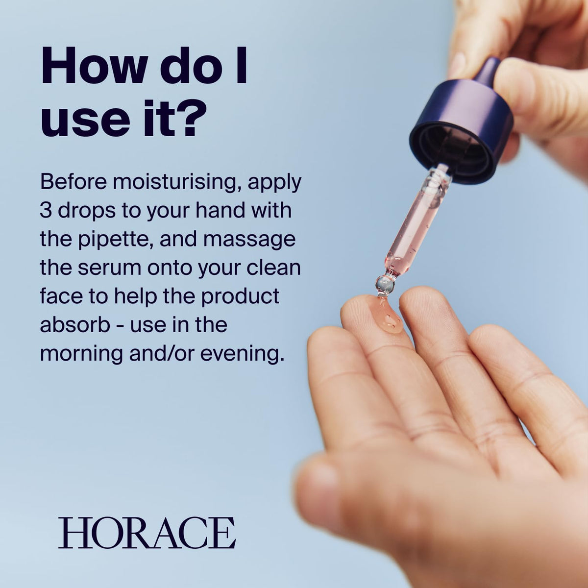 HORACE label detail highlighting active ingredients and transparency benefit