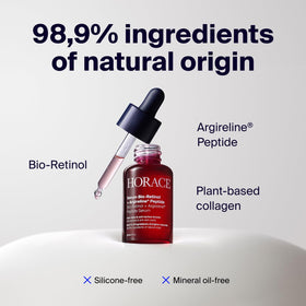 HORACE close-up of serum drop showing lightweight texture for quick absorption