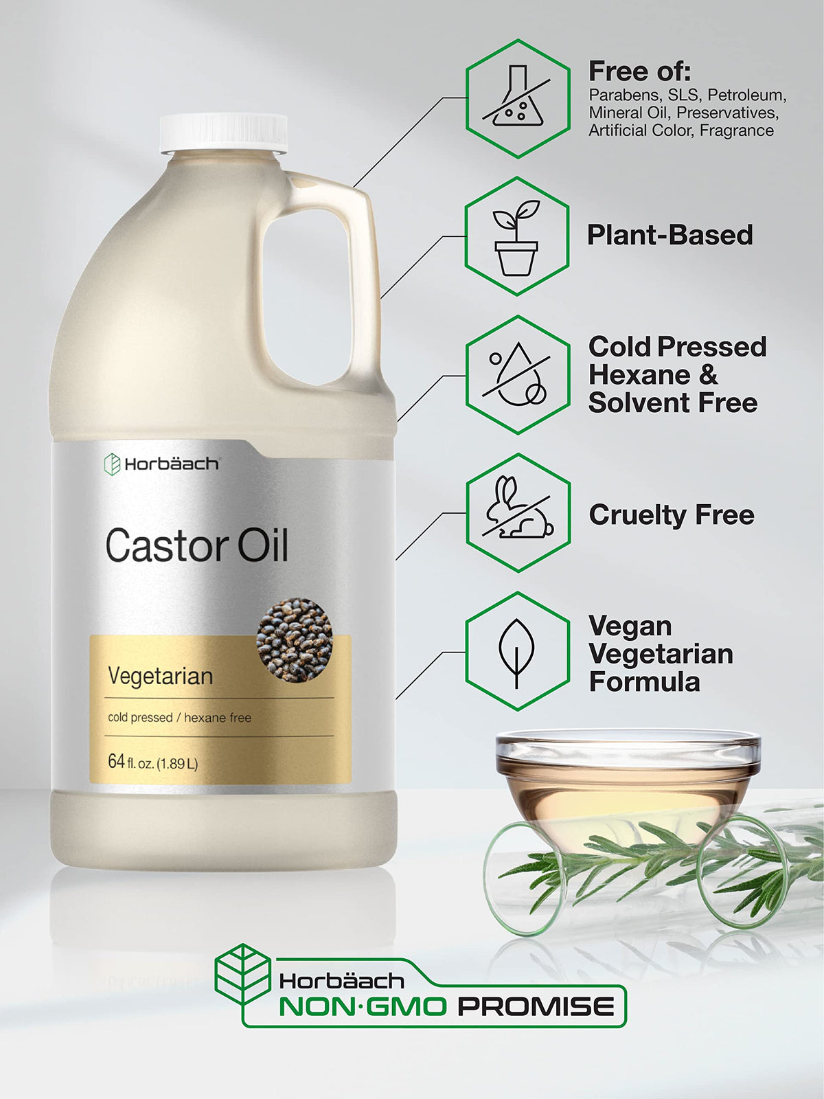 Horbäach oil texture drop on hand showing thick consistency for sealing