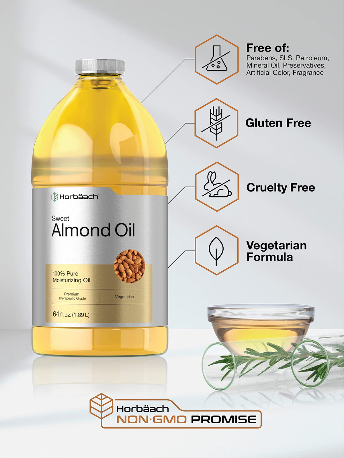 Horbäach applied to hair adding shine and reducing frizz for smoother strands