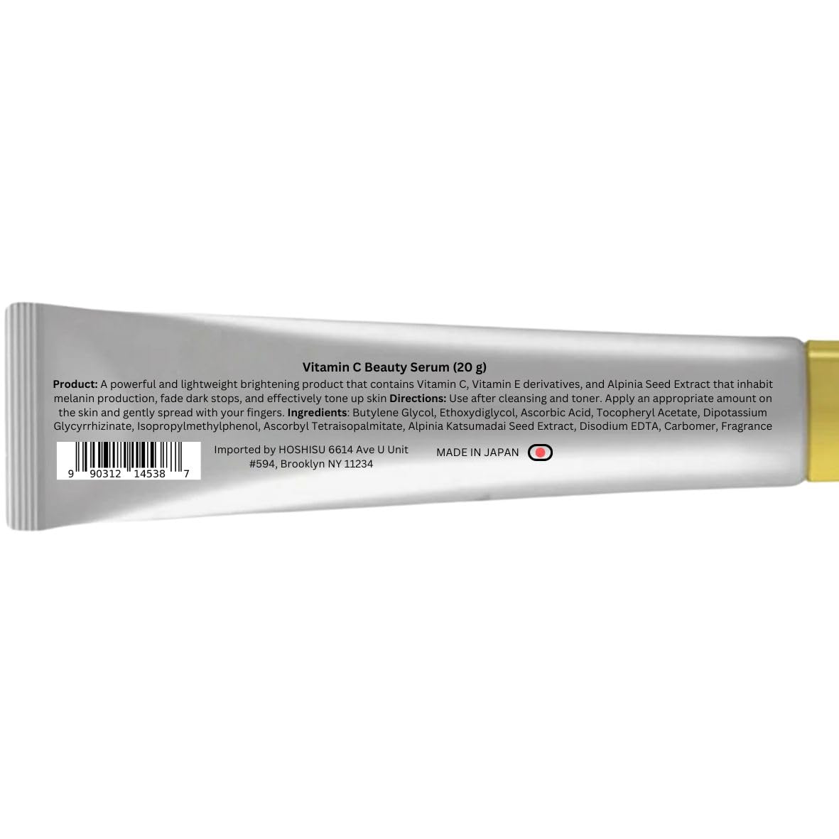Hoshisu serum on fingertip from drop-type tube demonstrating quick absorption benefit