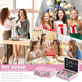 Hot Sugar brushes and pencils detail highlighting tools included to practice application and blending