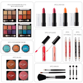 Hot Sugar brushes and applicators arranged to show tool variety and ease