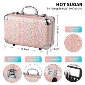 Hot Sugar closed pink heart case highlighting portable storage and style