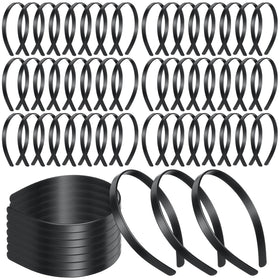 Hotop front packaging showing 100 black headbands and clear bulk value