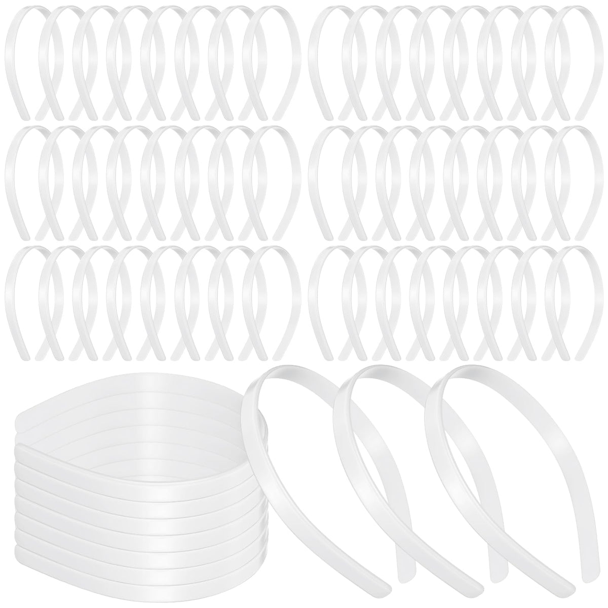 Hotop front packaging showing 100 white headbands and value
