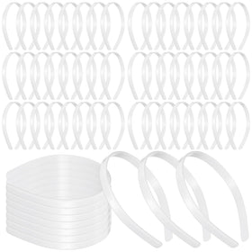 Hotop front packaging showing 100 white headbands and value