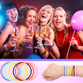 Hotop bracelet used as hair tie in updo for quick hold benefit