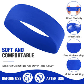 Hotop headband worn during yoga demonstrating secure non-slip fit and sweat control