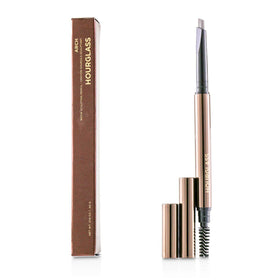 Hourglass Arch Brow Sculpting Pencil front packaging showing dual-ended design and Ash shade benefit