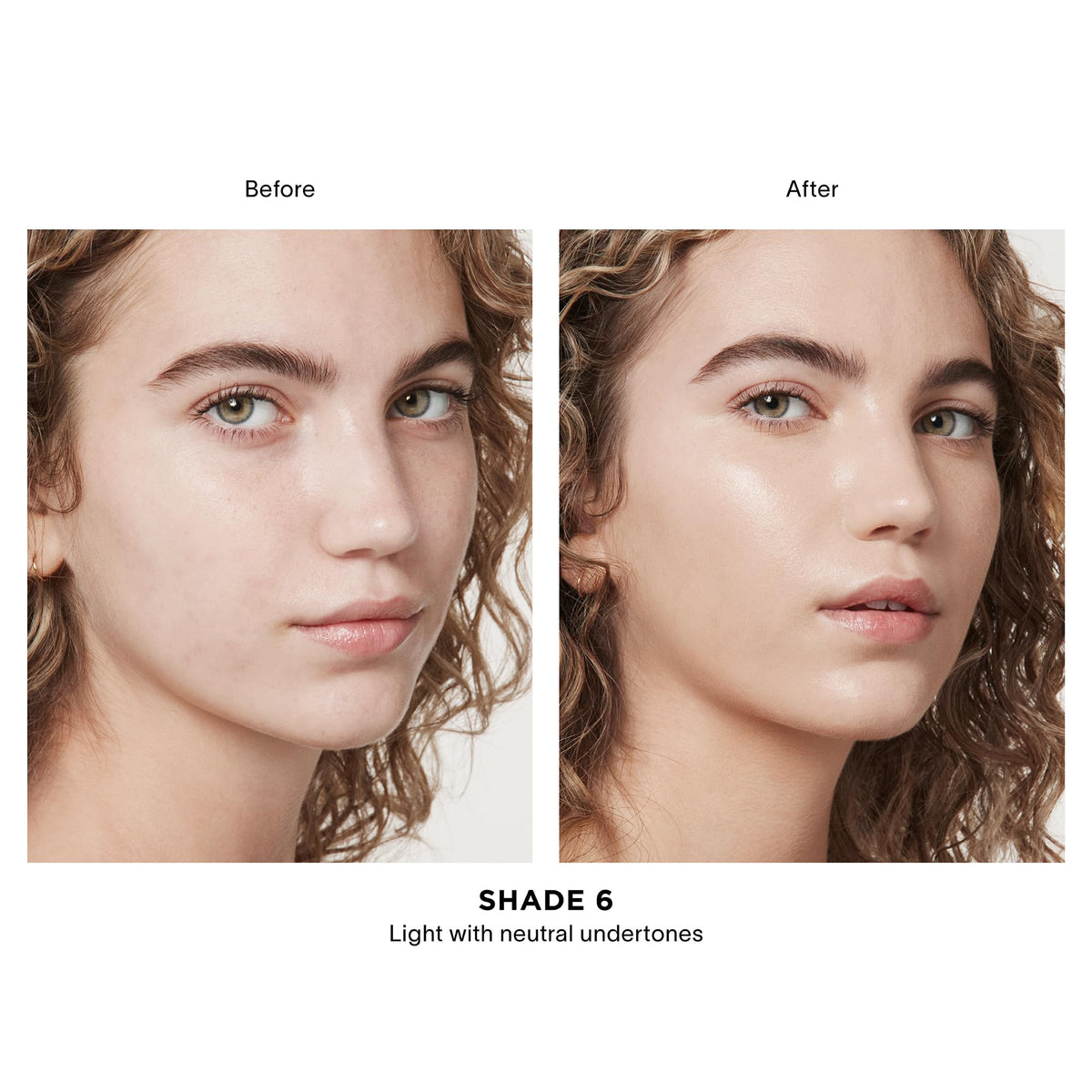 HOURGLASS applying foundation on cheek demonstrating smooth blend and coverage