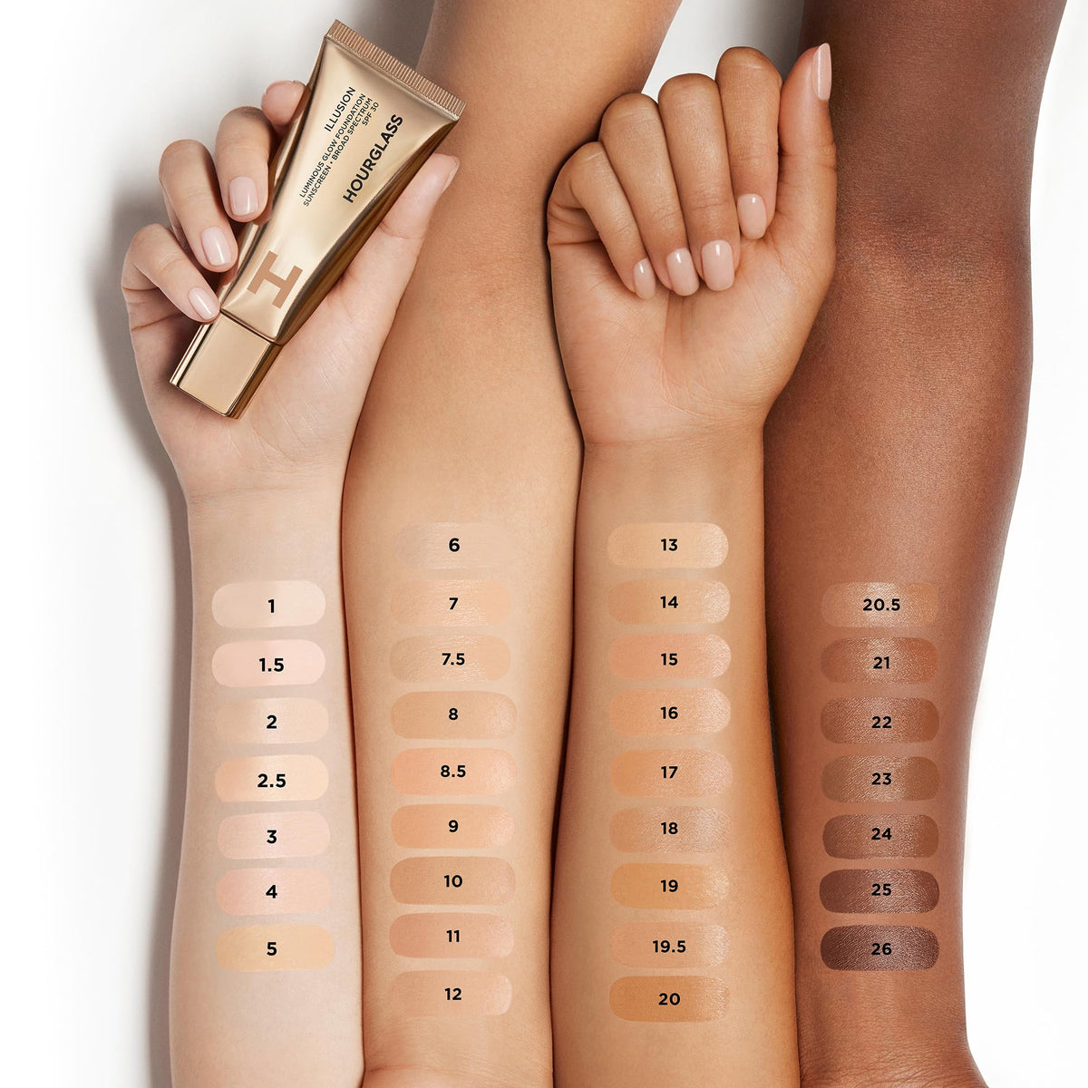HOURGLASS single droplet on hand showing formula concentration and hydration benefit