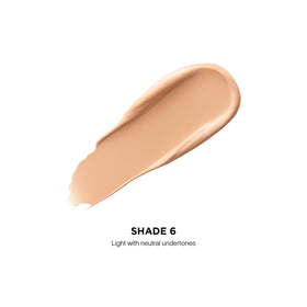 HOURGLASS creamy foundation swatch texture highlighting luminous hydration