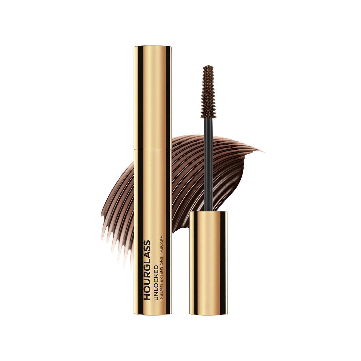 Hourglass front tube mascara showing sleek packaging and instant extension effect