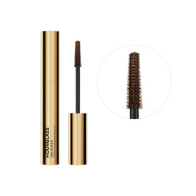 Hourglass before and after lashes highlighting dramatic length and definition