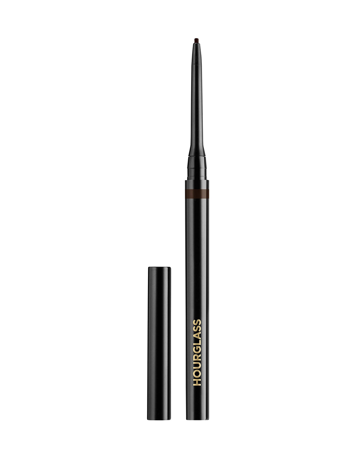 HOURGLASS mechanical gel liner front packaging showing sleek pencil, easy portability benefit