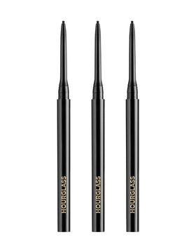 HOURGLASS front view of three Obsidian pencils showing packaging and immediate precision benefit