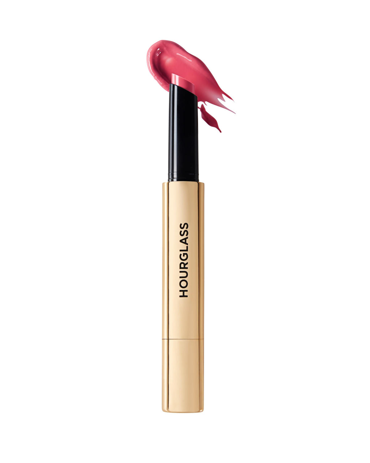HOURGLASS glossy balm texture swatch on arm, shows hydrating non-sticky shine