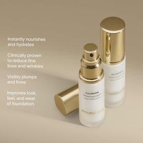 HOURGLASS moisturizer on bathroom shelf in lifestyle scene showing daily routine enhancement