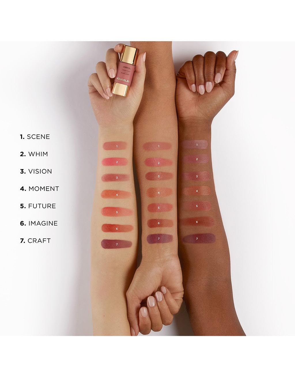 Hourglass blush being applied in a lifestyle scene for everyday wearable radiance