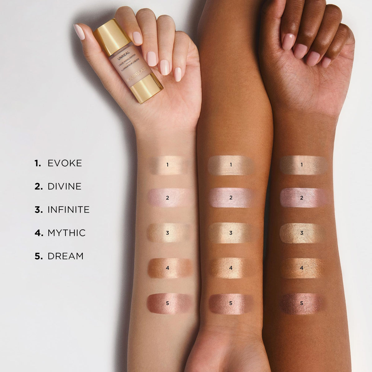 HOURGLASS mixed into foundation for all-over luminous, hydrated complexion