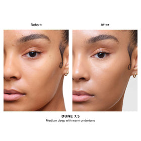 HOURGLASS texture swipe showing smooth blendability and lightweight finish