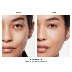 HOURGLASS texture close-up illustrating smooth creamy finish that blurs pores
