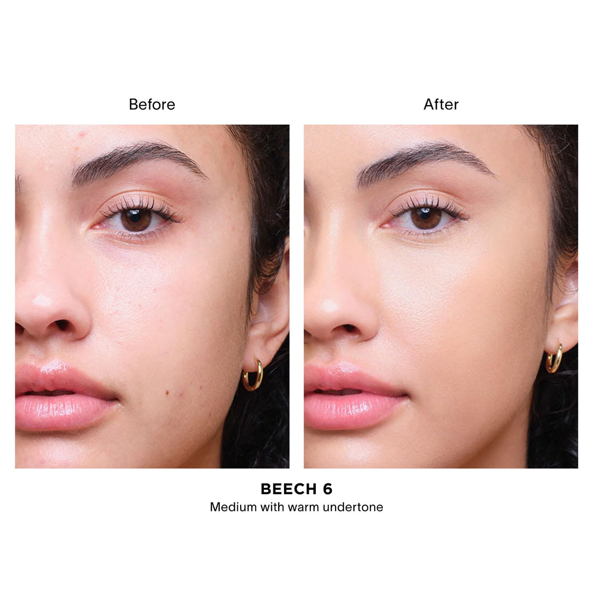 HOURGLASS texture swatch on skin showing smooth, blendable coverage benefit