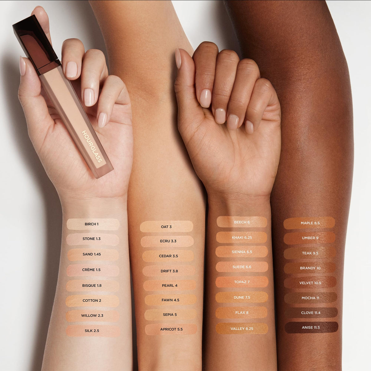 Hourglass Vanish being applied under eye for brightened look