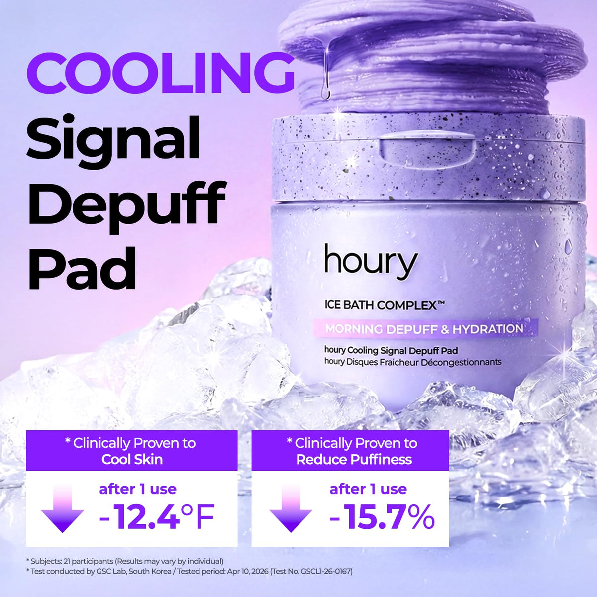 houry close-up of pad texture highlighting cooling gel essence