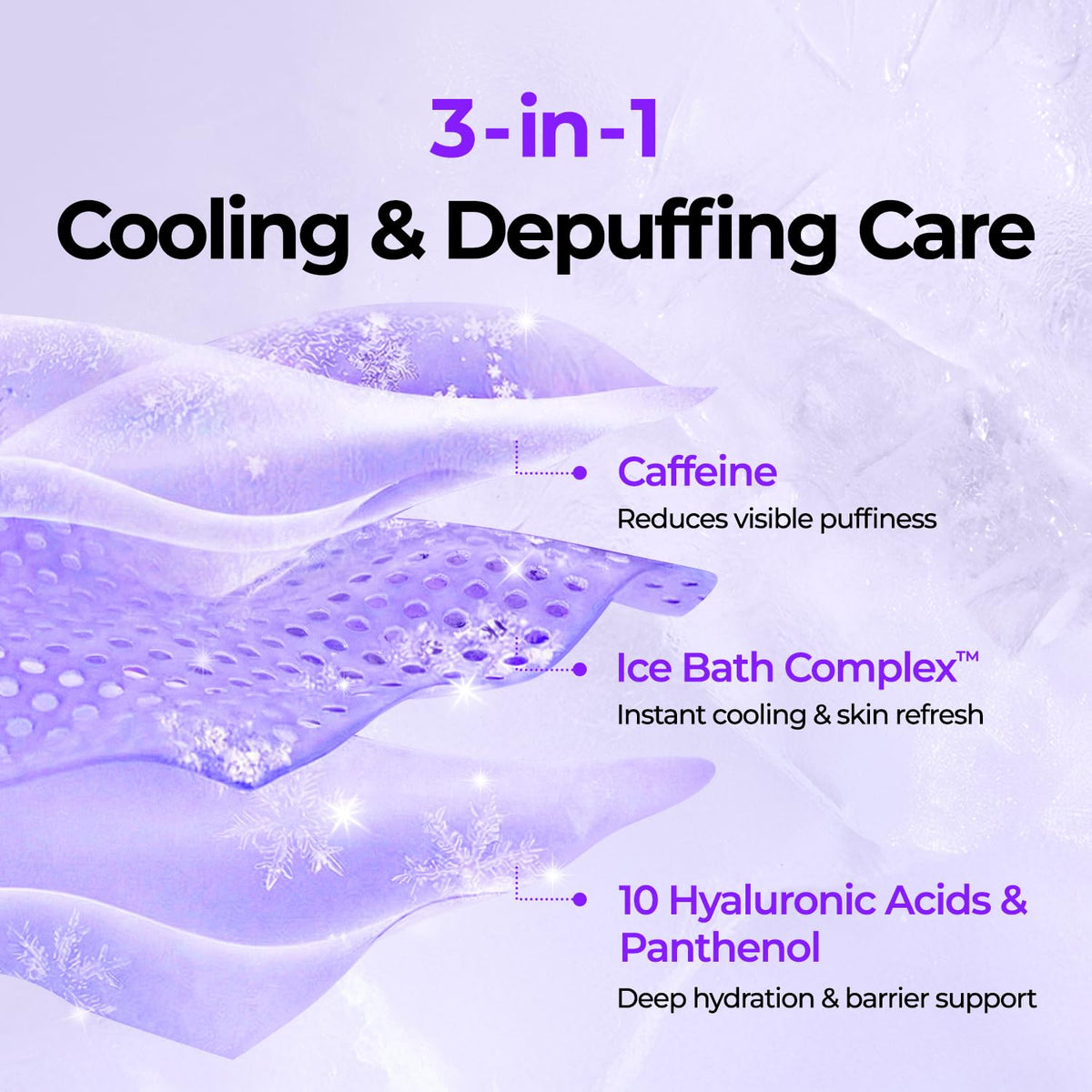 houry pad used during morning routine to reduce puffiness