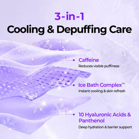 houry pad used during morning routine to reduce puffiness
