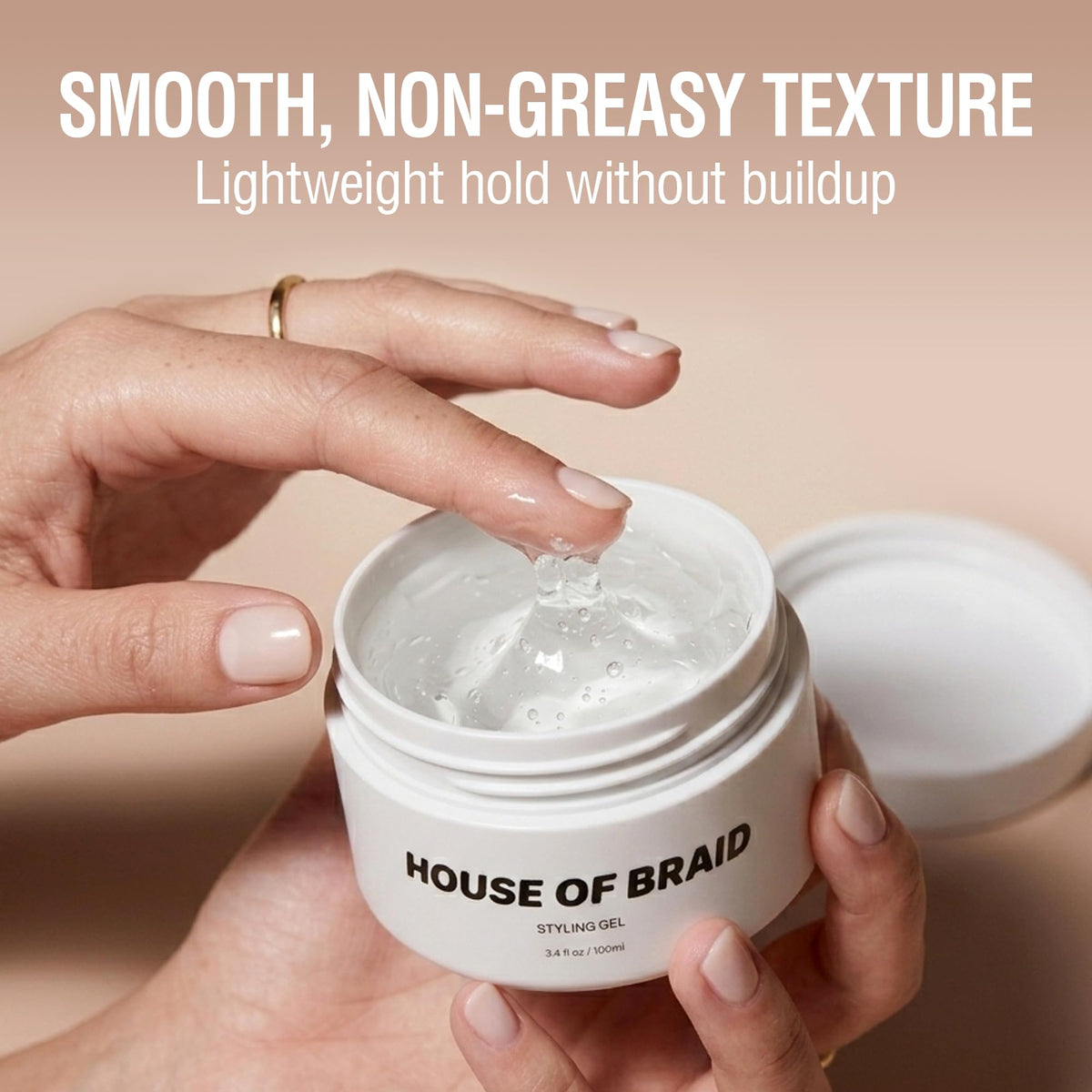 House Of Braid stylist applying gel during braiding session, showing pro-quality performance