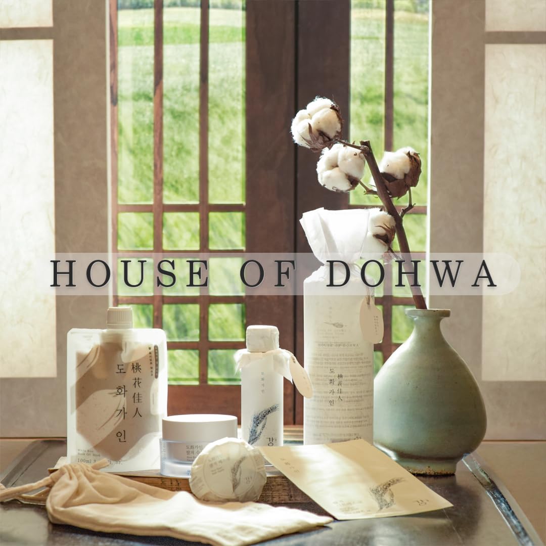 House of Dohwa jar styled in bathroom for daily skincare routine