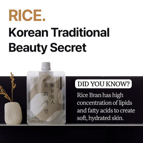 House of Dohwa mask being applied to cheek to soothe and hydrate