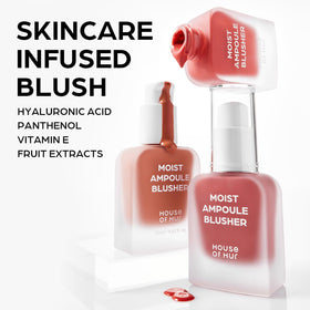 House of Hur close-up of Lavender Flush blended on cheek for glow