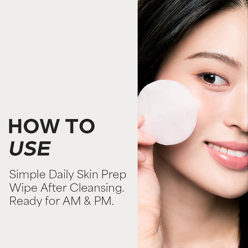 House of Hur pads staged on bathroom counter with bottle, conveys convenient daily use