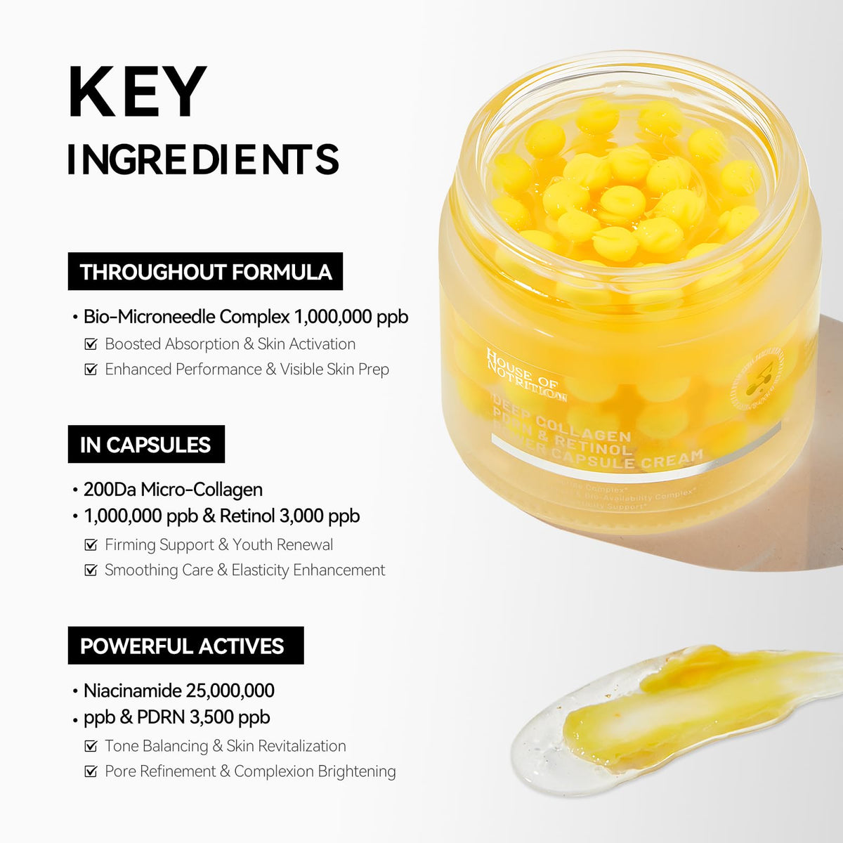 House of Nutrition open jar showing capsule cream texture and smooth finish