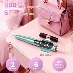 Hoxida organized drill bit and sanding band set for versatile nail filing tasks