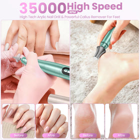 Hoxida in-use during a manicure demonstrating accurate shaping and low vibration