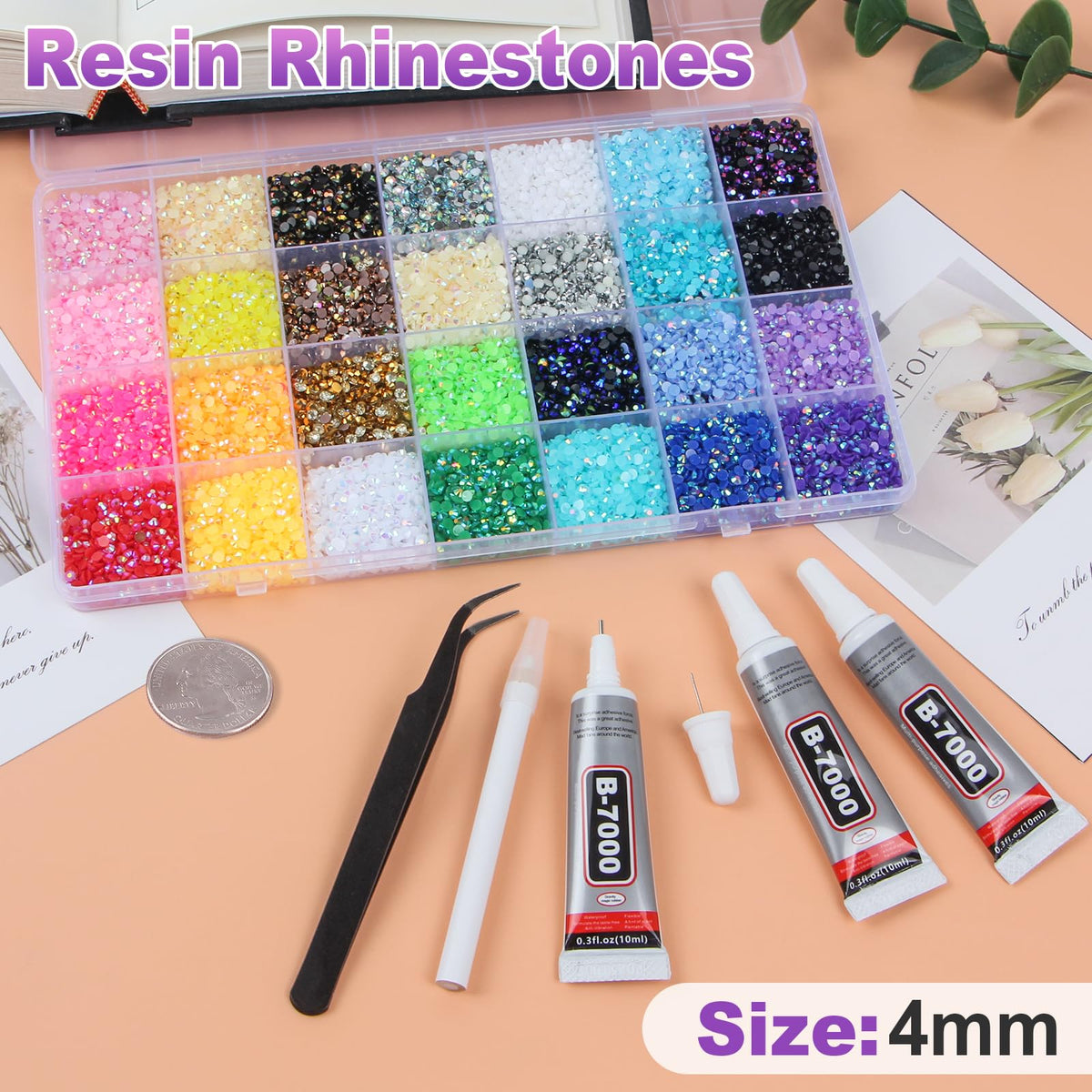 HRLbrc close-up of jelly resin rhinestones showing sparkle and durability