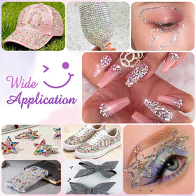 HRLbrc rhinestones applied to phone case showing decorative effect and protective finish